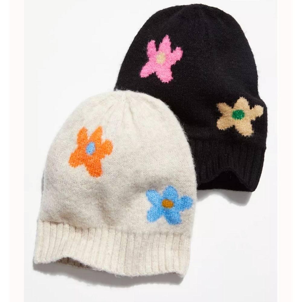 Free People × Floating Flowers Beanie